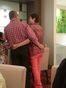 Nothing is sweeter than seeing your parents holding each other <3